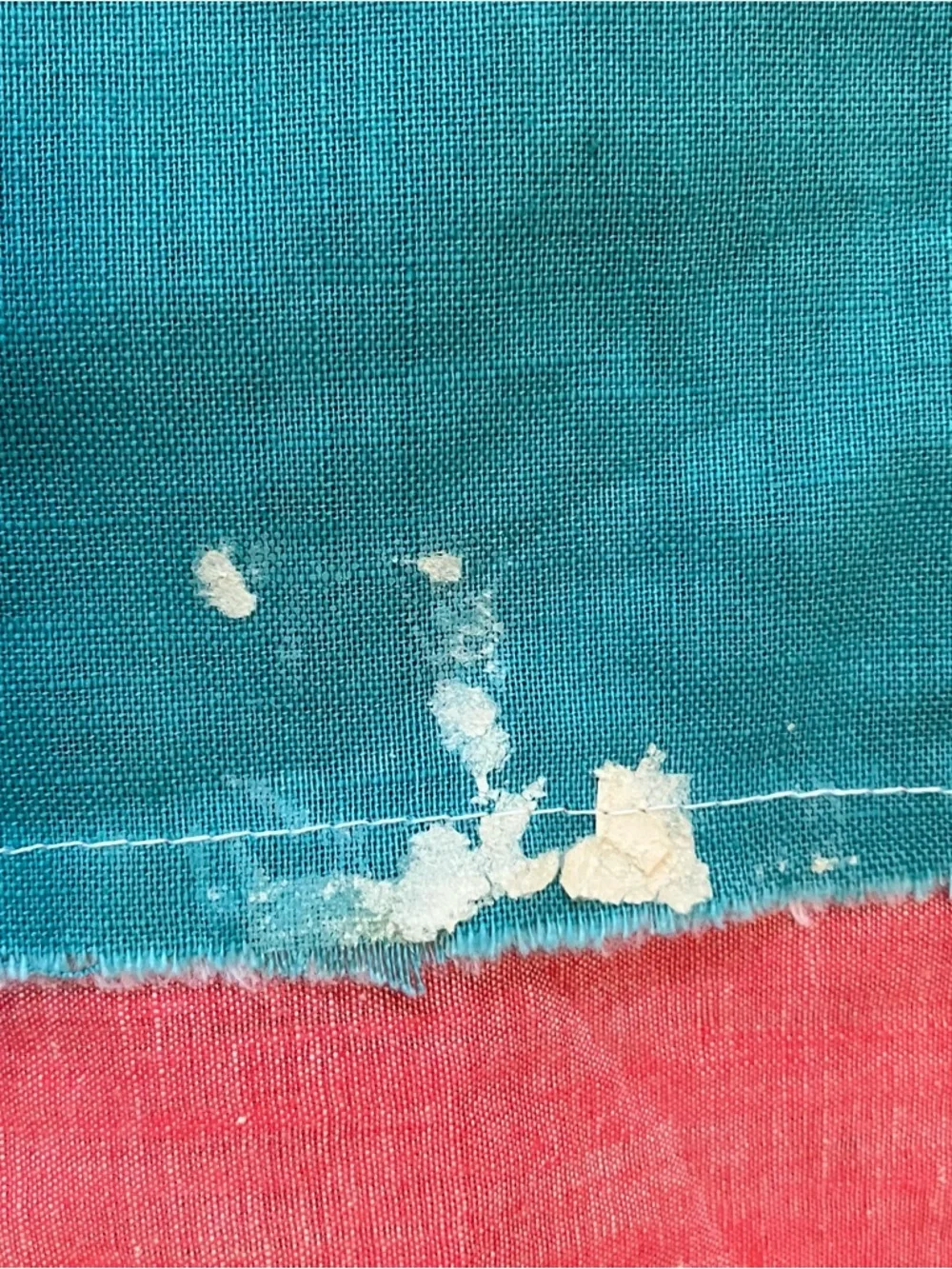 VTG Handmade Hand Pieced Stitched Scrap 57x63 Quilt Top Farmhouse Cottagecore
